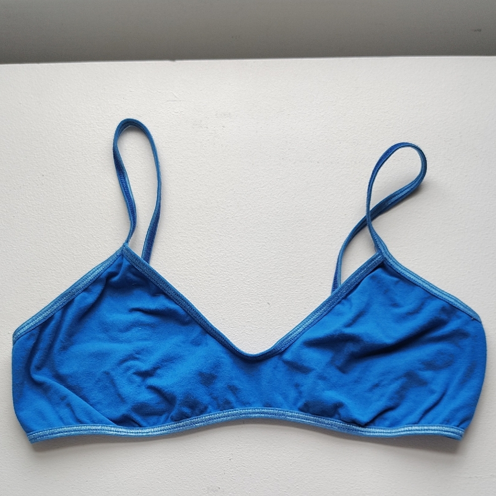 Los Angeles Apparel Blue Cotton Bralette